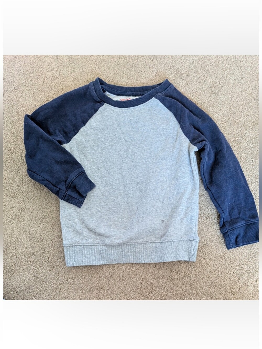 Kids Raglan Sweatshirt - Gray and Navy